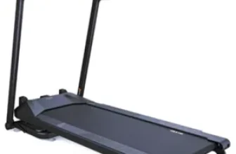 Tapis de course Domyos Run 500 avec console intégrée et design pliable pour usage à domicile