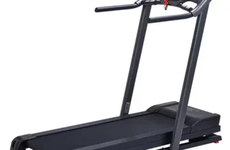 Tapis de course Domyos T520B Confort noir pliable avec console LCD, inclinaison motorisée et support tablette