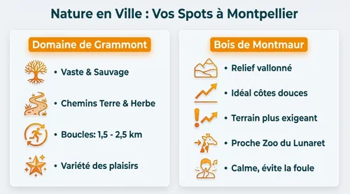 Sentier nature pour courir à Montpellier au bois de Montmaur ou au domaine de Grammont.